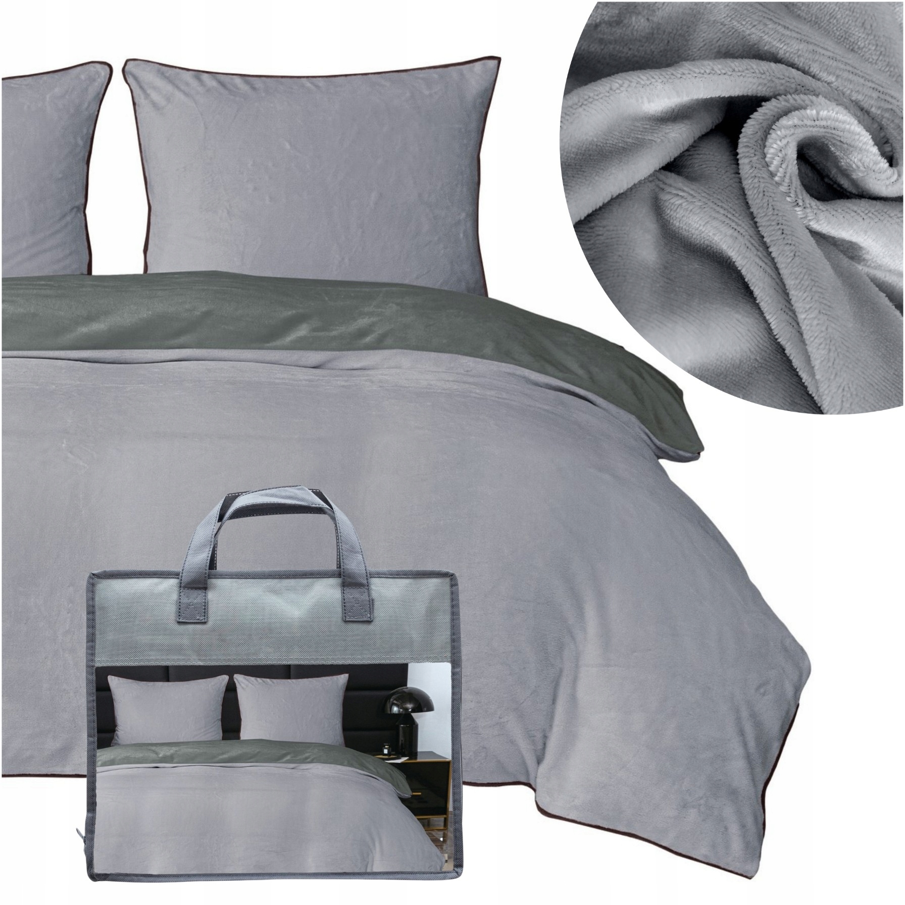 Posteľná Bielizeň Plyšový medvedík 200x220 Sada 3 dielov Hladká s lemom Teplá Osman