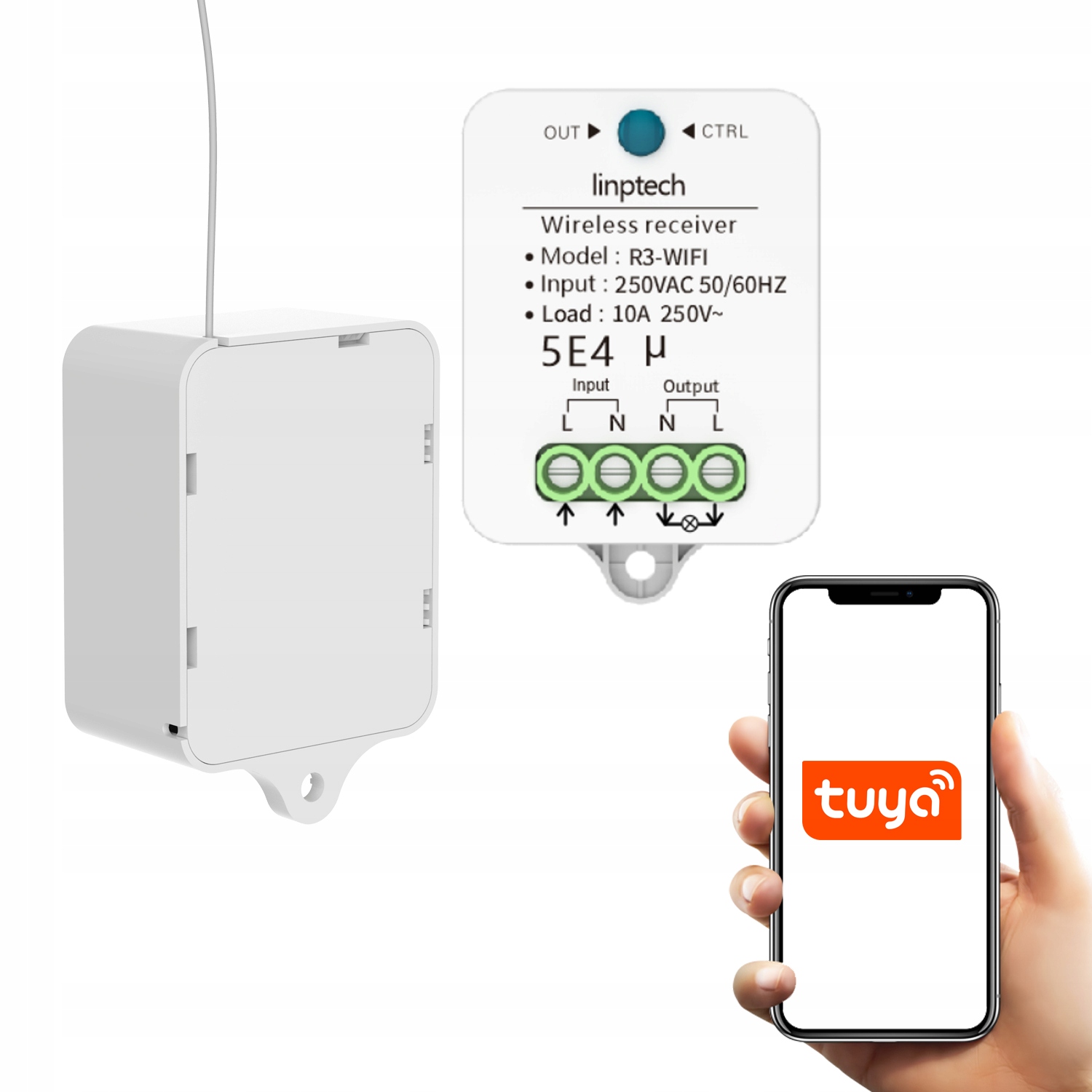 BEZBATERYJNY BEZPRZEWODOWY WŁĄCZNIK TUYA WIFI - R3