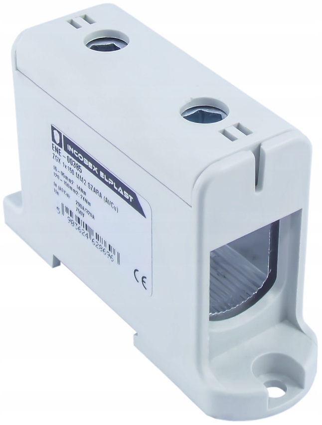 ZŁĄCZKA SZYNOWA JEDNOPOLOWA ZGX 1x150 MM2 SZARA (Al/Cu) INCOBEX