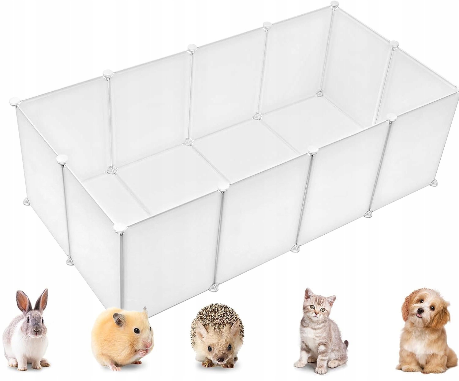 Klatka Kojec Wybieg z Płytami Podłogowymi dla zwierząt królików 45x72x142