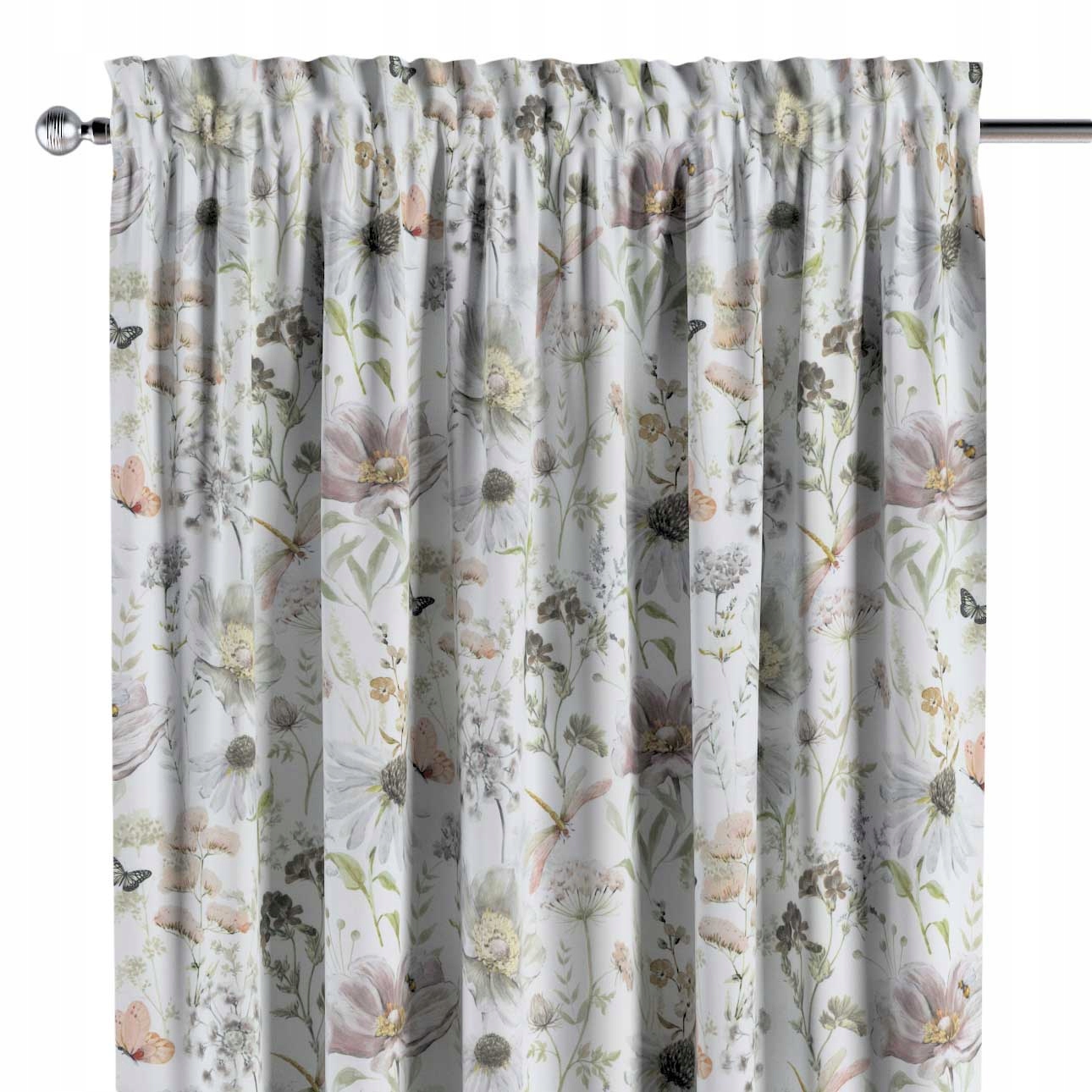 Dekoria Záves na kanáli s ofinou 1 ks 130x260 cm biely