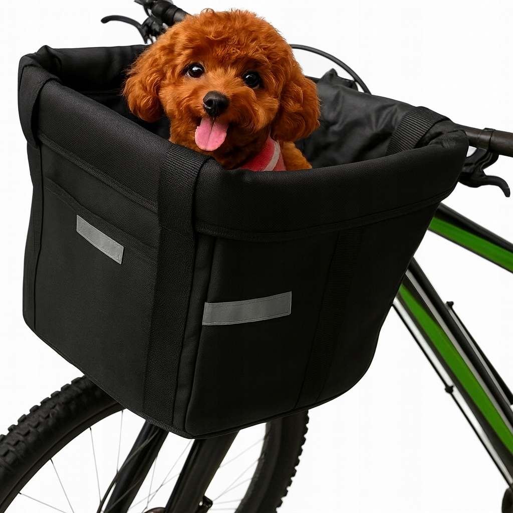 ВЕЛОСИПЕДНАЯ КОРЗИНА ПЕРЕДНЯЯ ВЕЛОСИПЕДНАЯ КОРЗИНА 35 СМ ТКАНЬ ДЛЯ ПОКУПОК ДЛЯ СОБАК