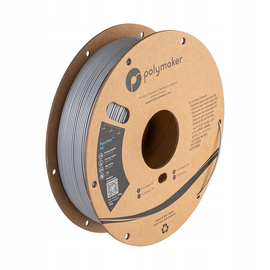 Polymaker PolyMax Pc Grey 1.75mm 0.75kg