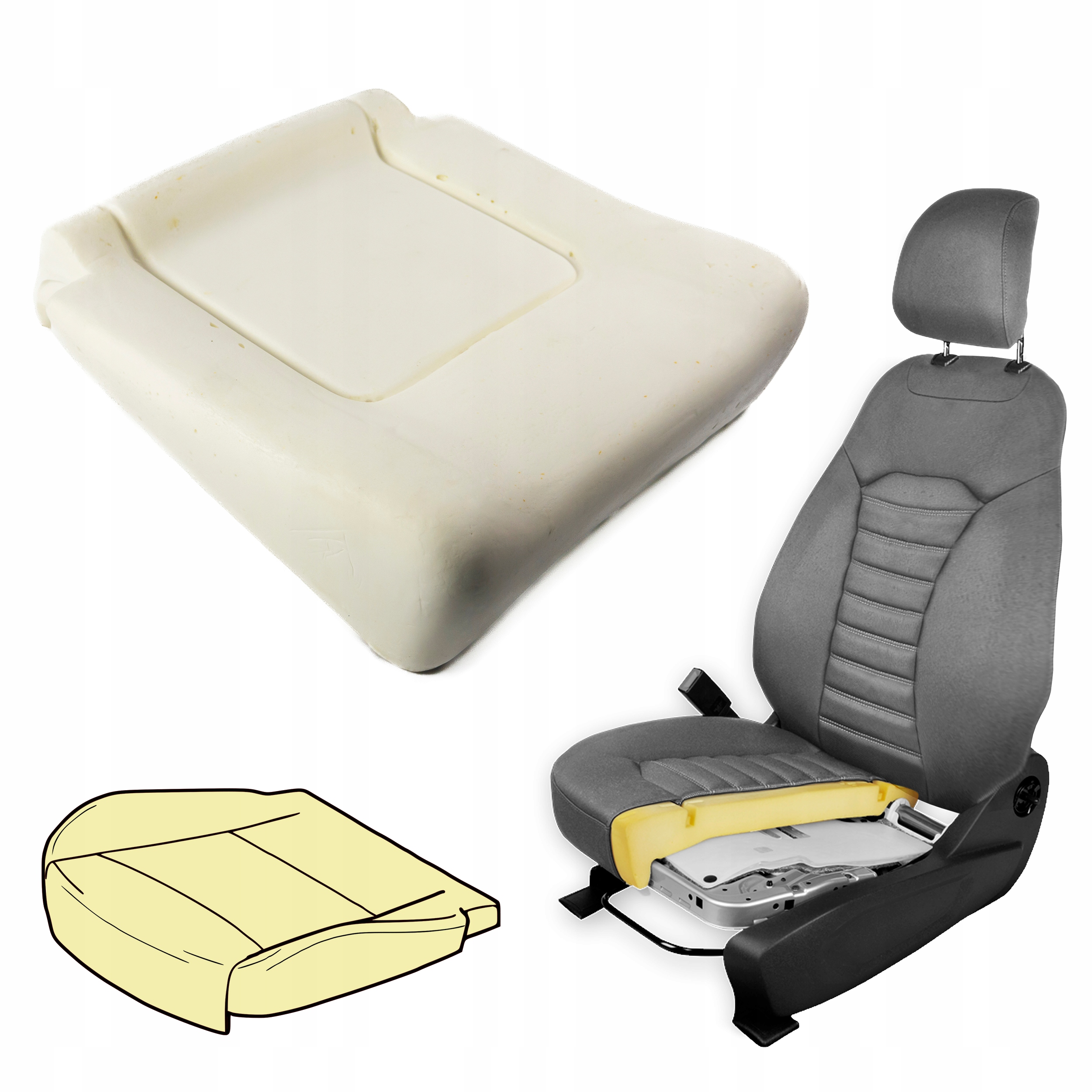 6123GNL30058 - Пена губка сиденья RENAULT MASTER 98-