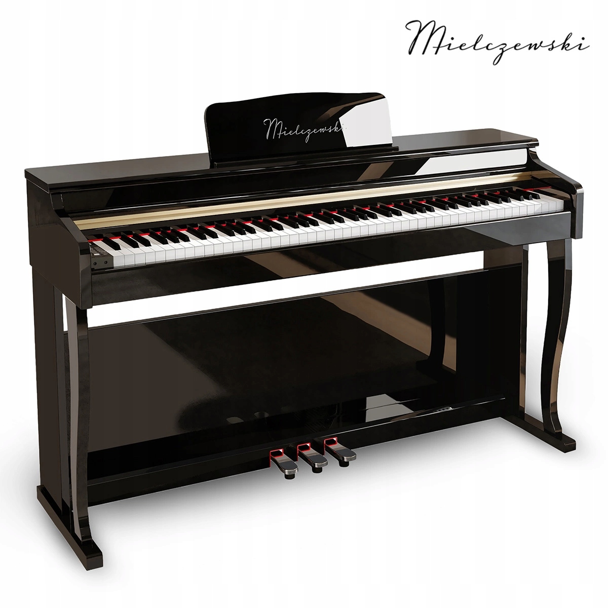 Pianino cyfrowe Prelude mechanizm młoteczkowy czarne połysk Mielczewski