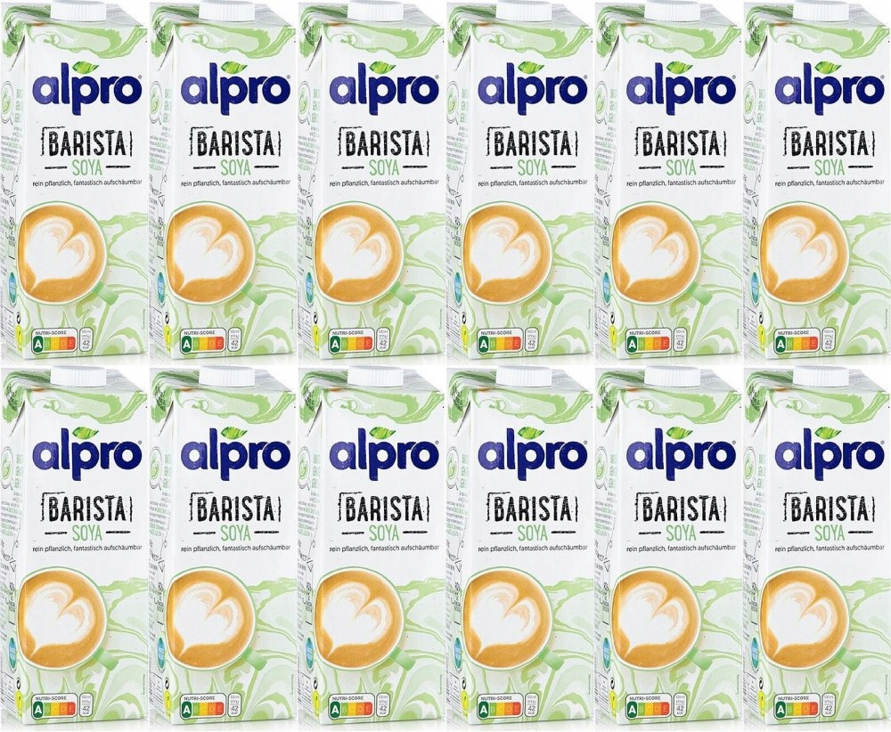 Alpro Napój Roślinny Sojowy Barista 1L x 12 szt