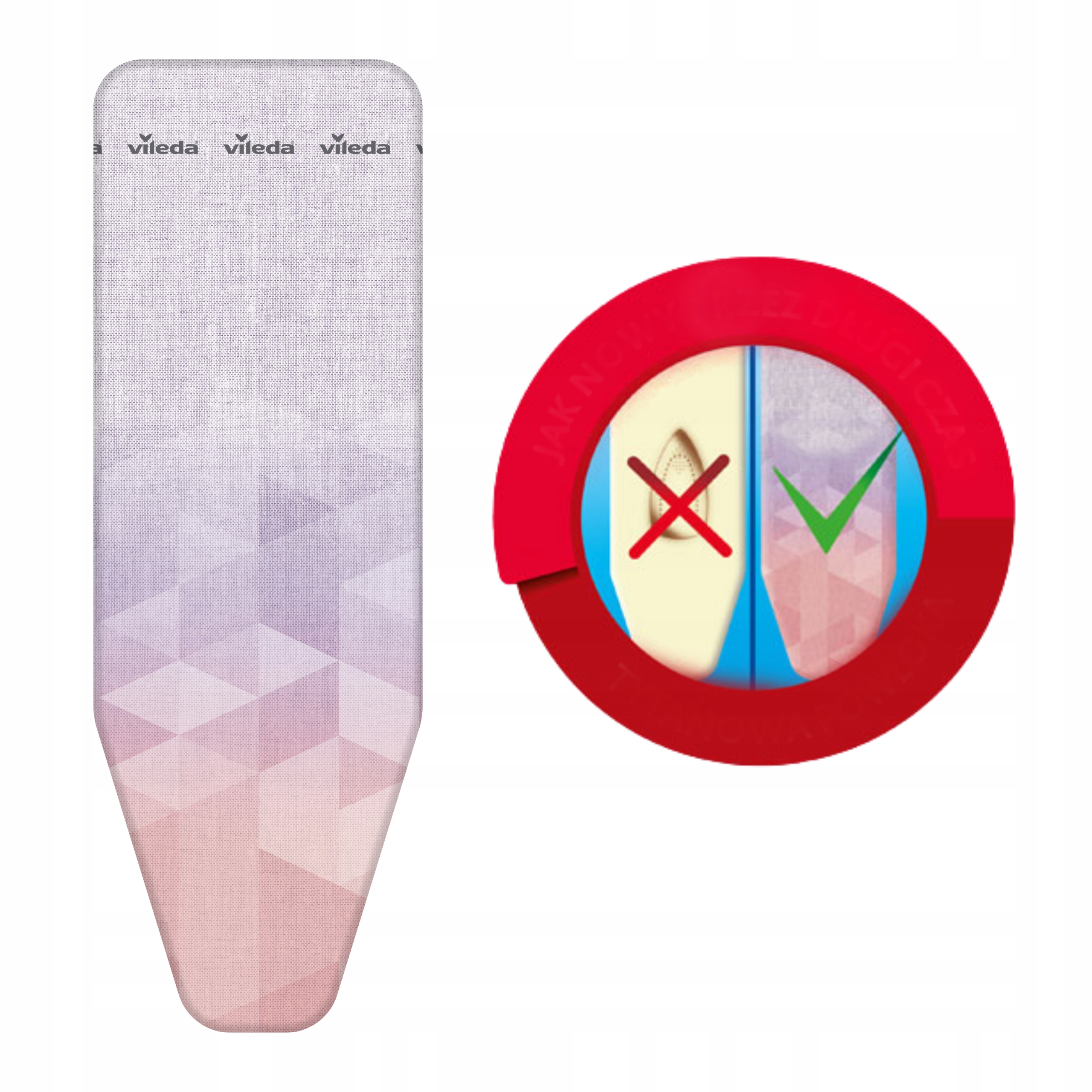 VILEDA POKROWIEC NA DESKĘ DO PRASOWANIA DIAMOND ODPORNY NA PRZYPALENIA Marka Vileda