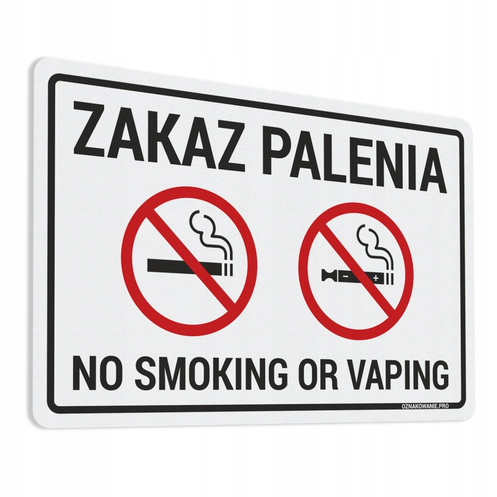 

Zakaz Palenia naklejka 10x15