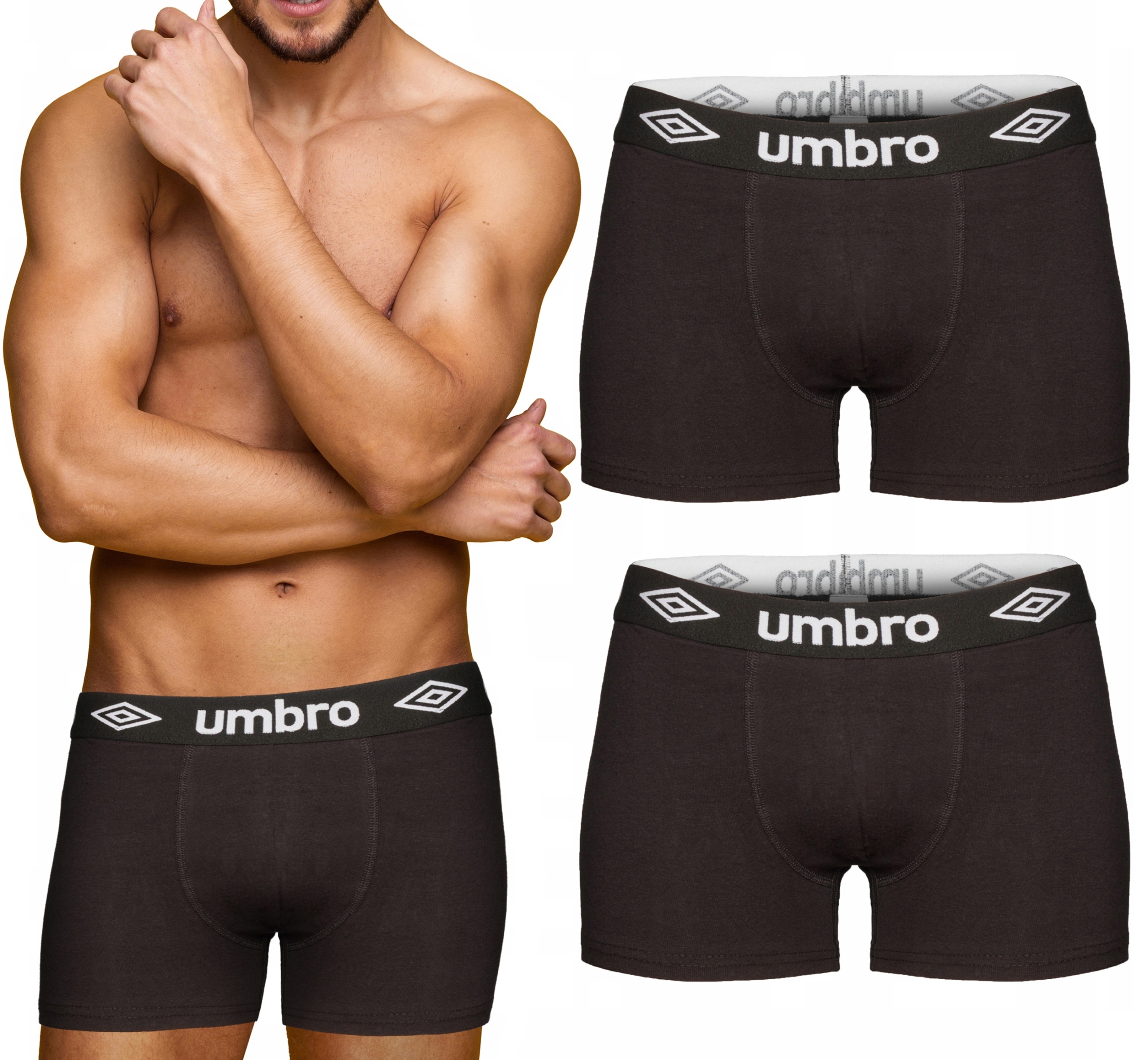 

Umbro Bokserki Męskie Szorty Bawełniane 2-PAK XXL