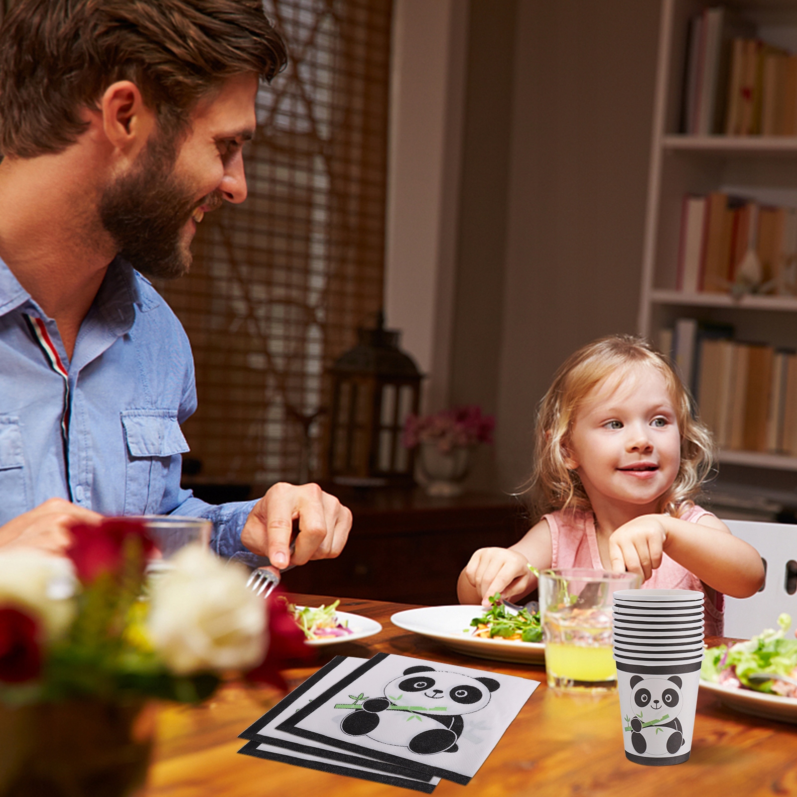 1 ZESTAW PIĘKNYCH JEDNORAZOWYCH PŁYT PAPIEROWYCH PANDA Motyw other
