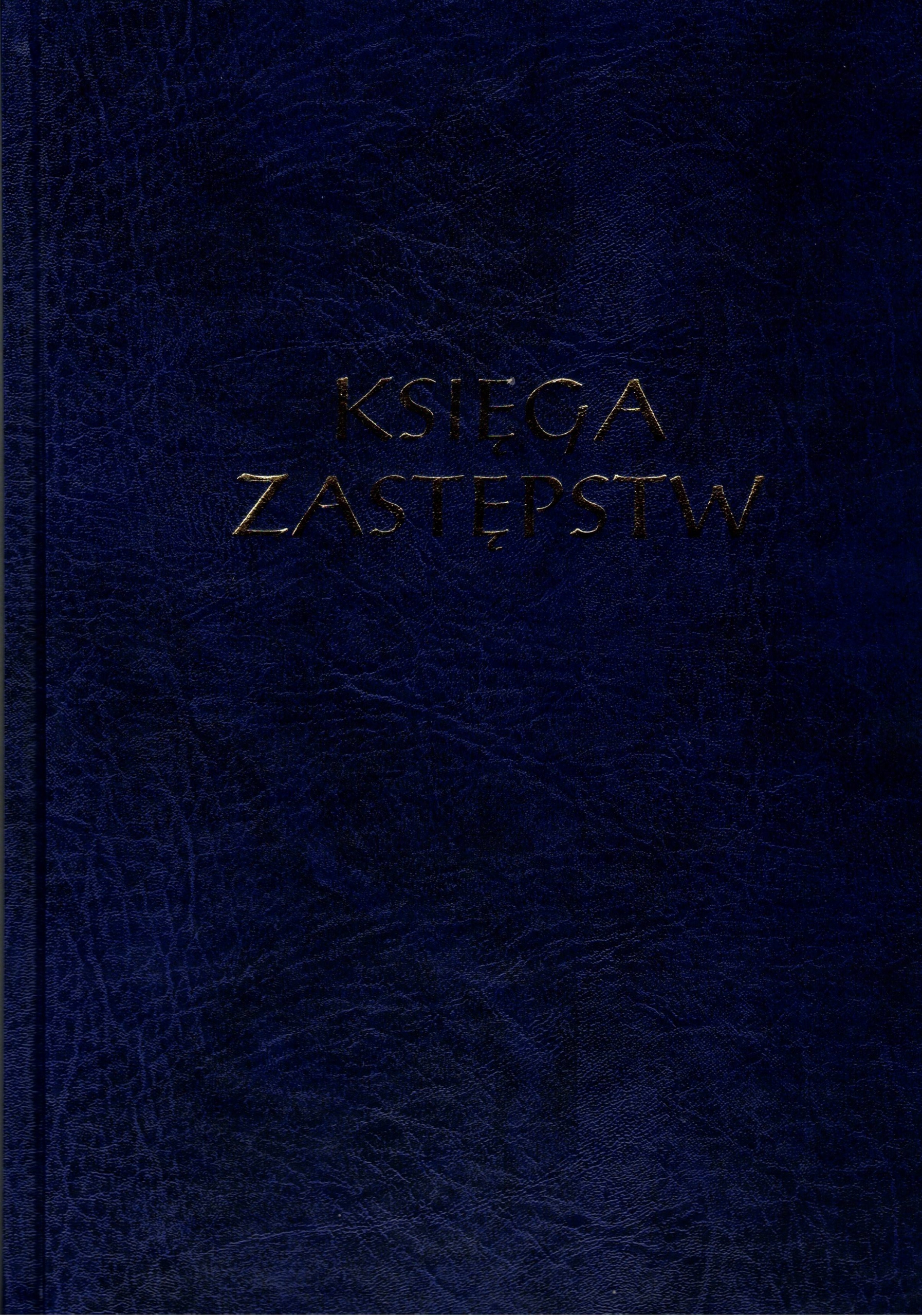 

Księga zastępstw twarda oprawa 200k
