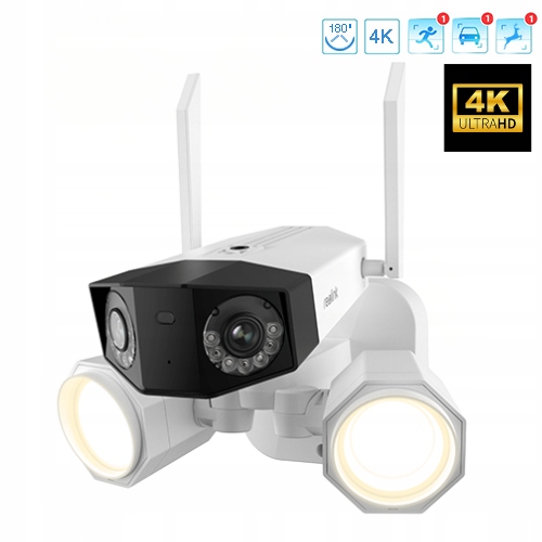 KAMERA WIFI IP Reolink Duo2 8Mpx 4K kąt 180 stopni 2x lampy LED 1800 lumen
