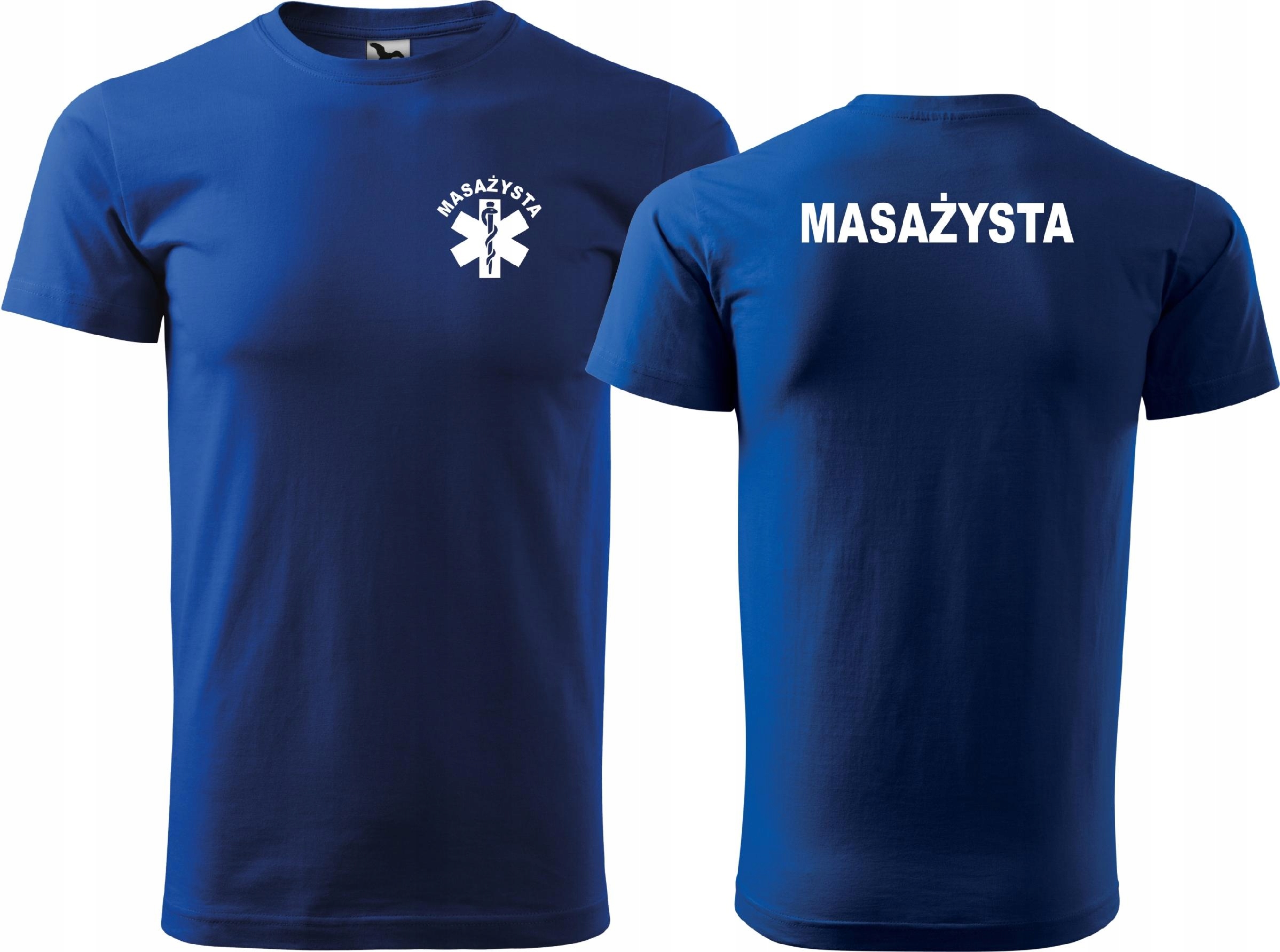

Koszulka medyczna męska nadruk Masażysta r. XL