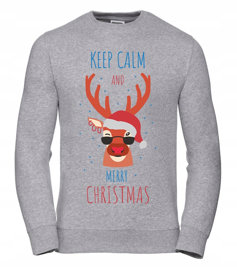 Dámská vánoční Mikina Keep Calm, velikost L, šedá