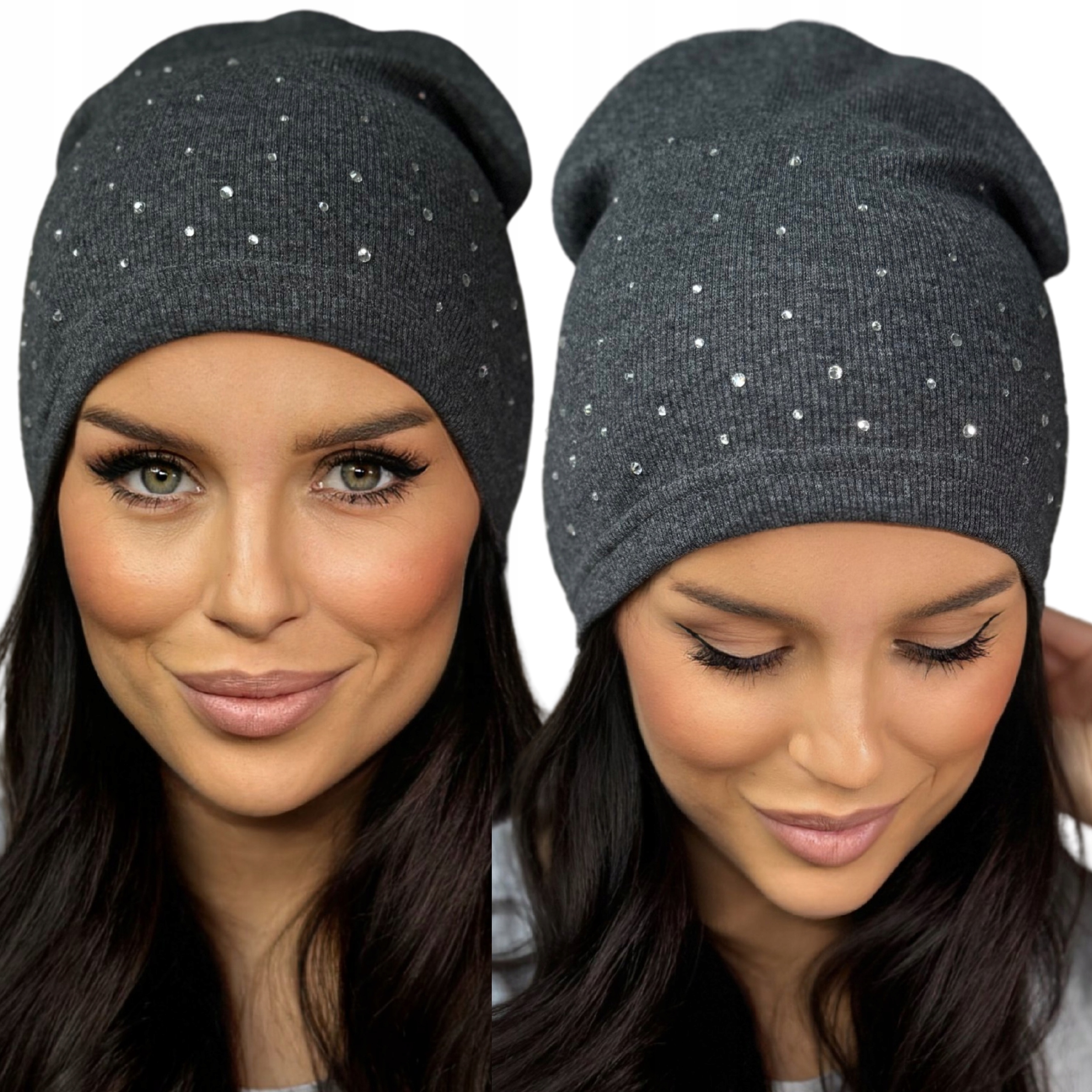 CZAPKA DAMSKA WIOSENNA JESIENNA CIENKA LEKKA PRĄŻEK BAWEŁNA PL KOLORY 2866