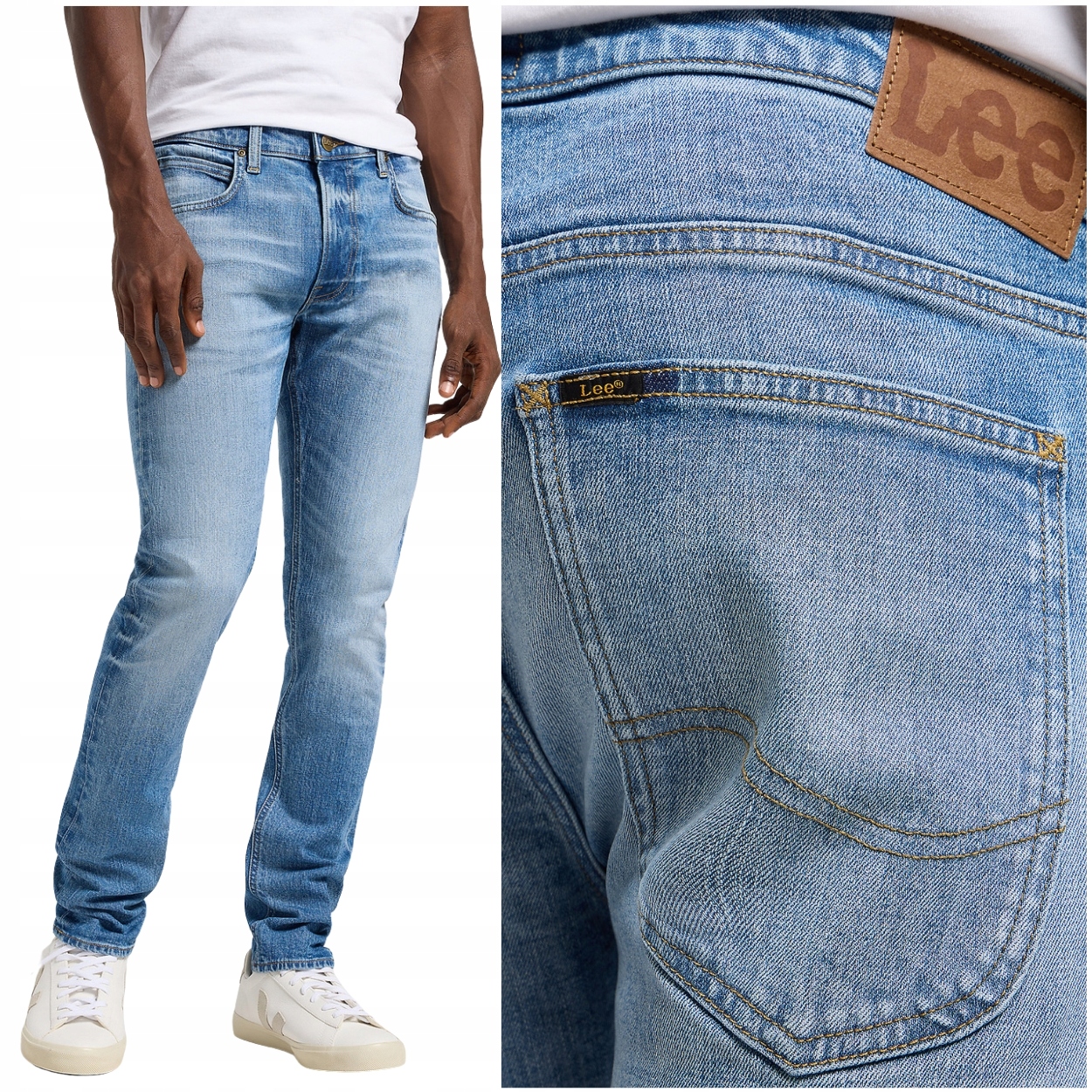 Lee Luke Atlas Blue Džins silně zúžené džínové kalhoty W33 L34