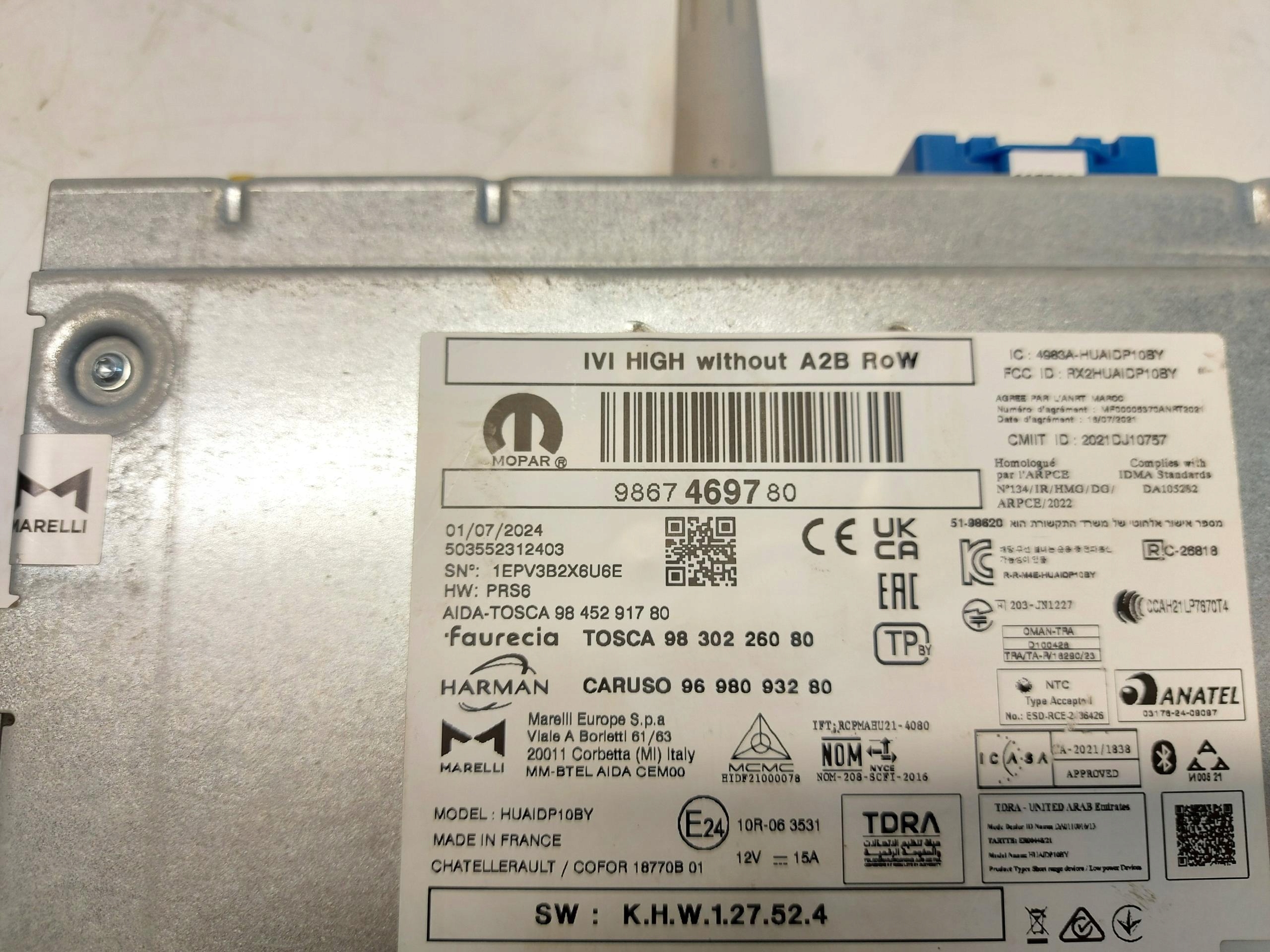 PSA Vivaro Jumpy Expert Proace RADIO Navigation 9867469780