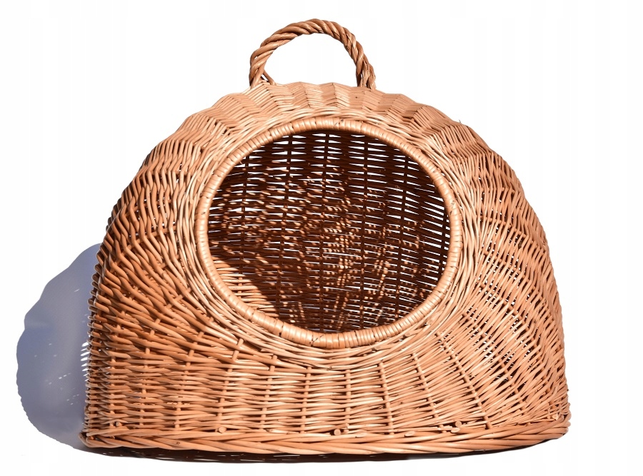 Proutěná budka Domeček pro kočky Psa Domeček pro zvířata z proutí 55 cm