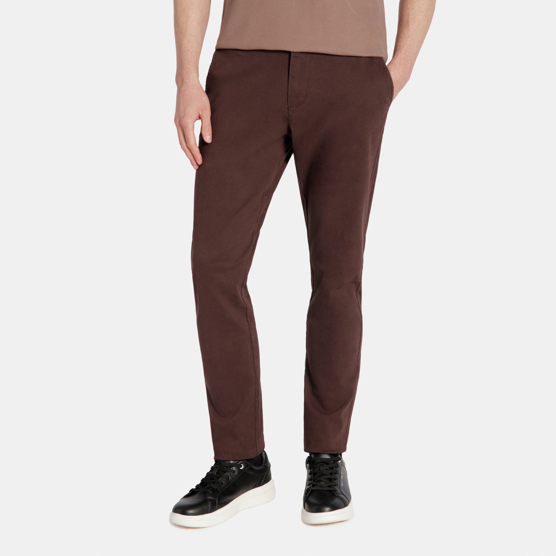 Pako Lorente hnědé bavlněné kalhoty pro volný čas vel L32 W30