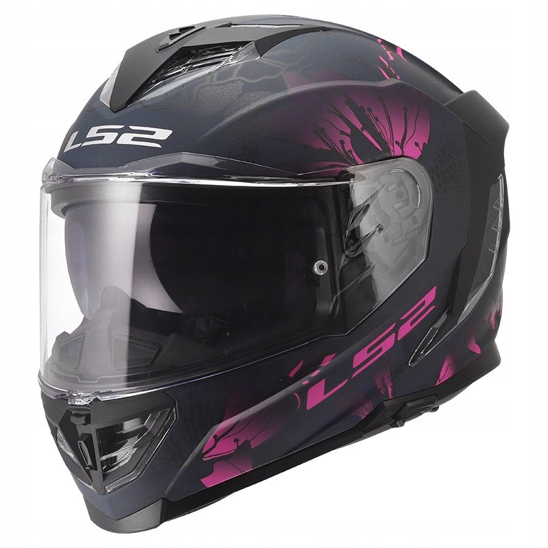 LS2 FF818 Storm III Burst Black Pink športová integrálna prilba s mixom M