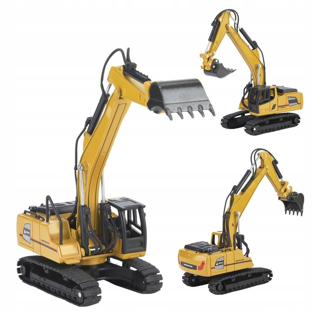 Metalowa Koparka Gąsienicowa Replika Die-Cast Model 1810 w Skali 1/60