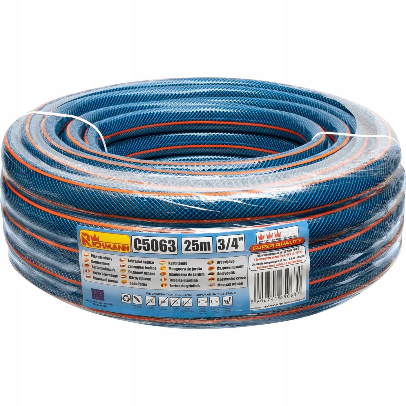 

Wąż Ogrodowy 3/4" 25M Blue C5063