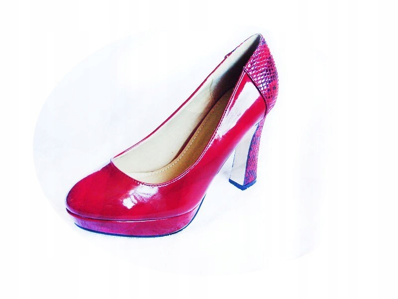 HIT czólenko CZERWONE obcas 10 cm 40