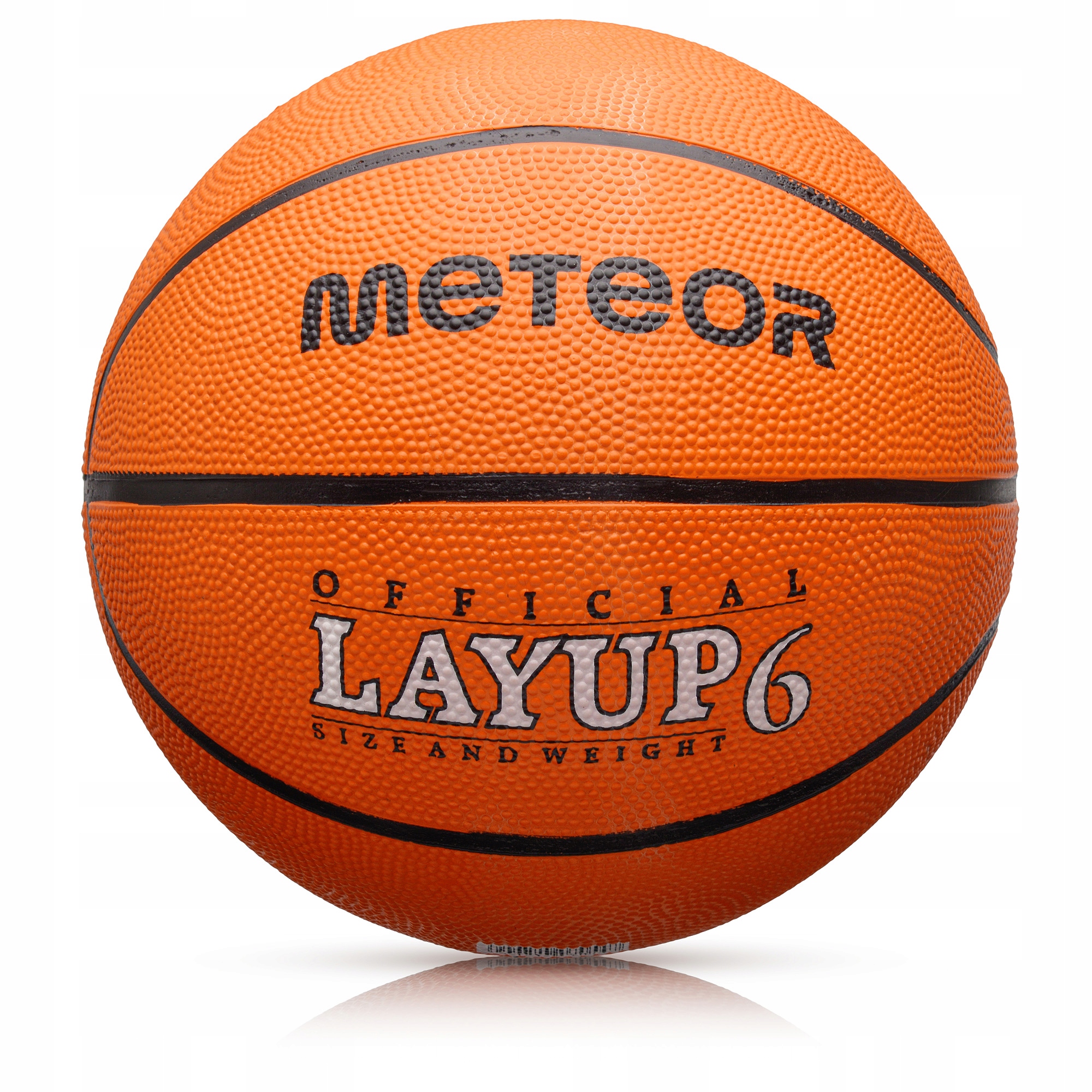 PIŁKA KOSZOWA DO KOSZYKÓWKI METEOR LAYUP JUNIOR/DAMSKA #6 pomarańczowa Waga produktu z opakowaniem jednostkowym 0.55 kg