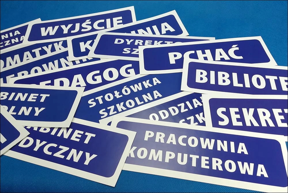 Naklejka info na drzwi - SEKRETARIAT SZKOŁY Marka inna