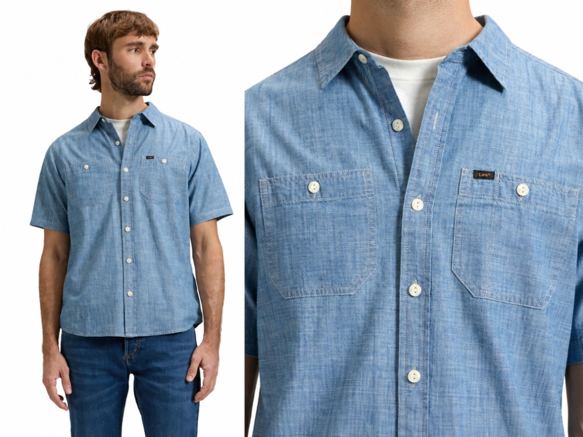 Lee pánská letní košile s krátkým rukávem Ss Utility Workshirt XXL