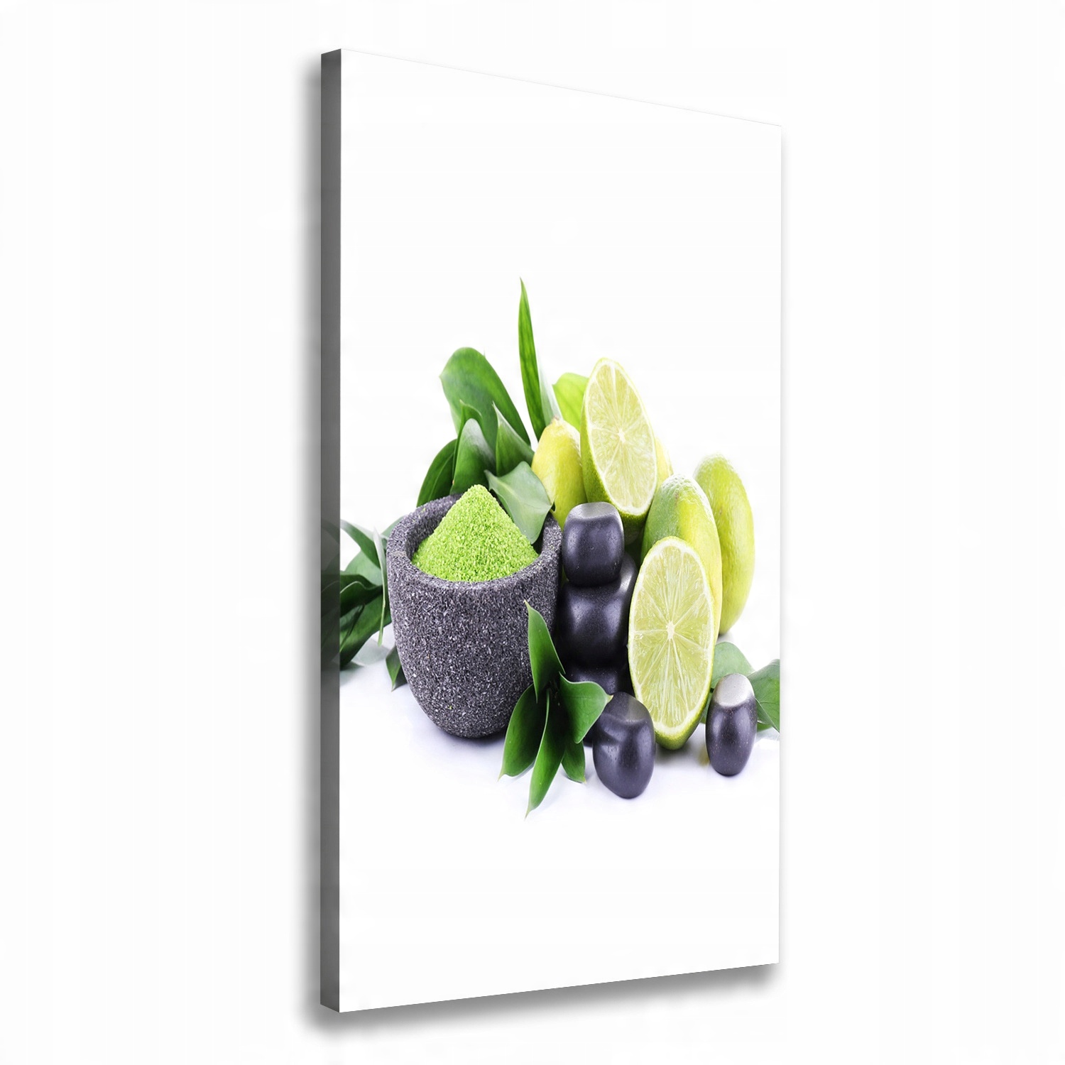 

Foto obraz na płótnie Cytrusy i kamienie 60x120 cm