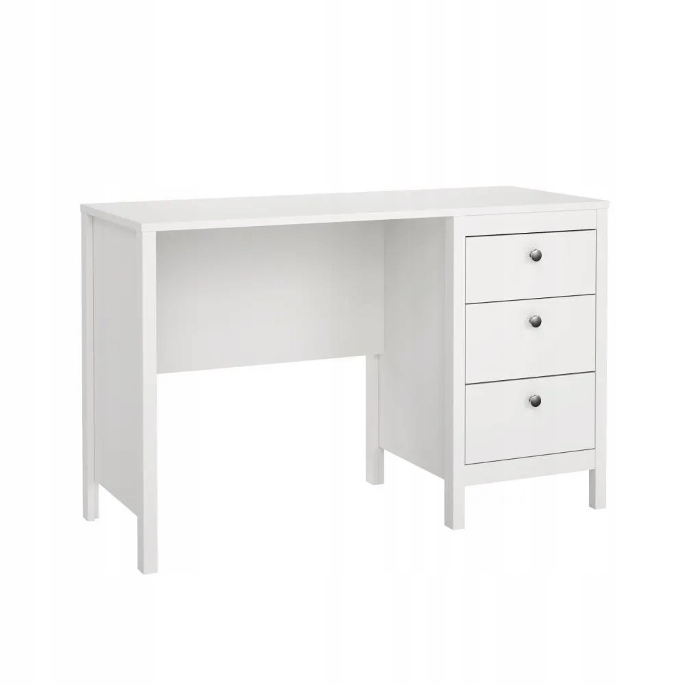 Biurko z 3 szufladami Madrid 120 cm Białe