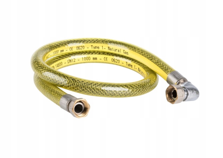 Plynová Hadice S Kolenem 1/2" DN15 Gw Gw 2 m Flexibilní Hadice Na Plyn Diamond