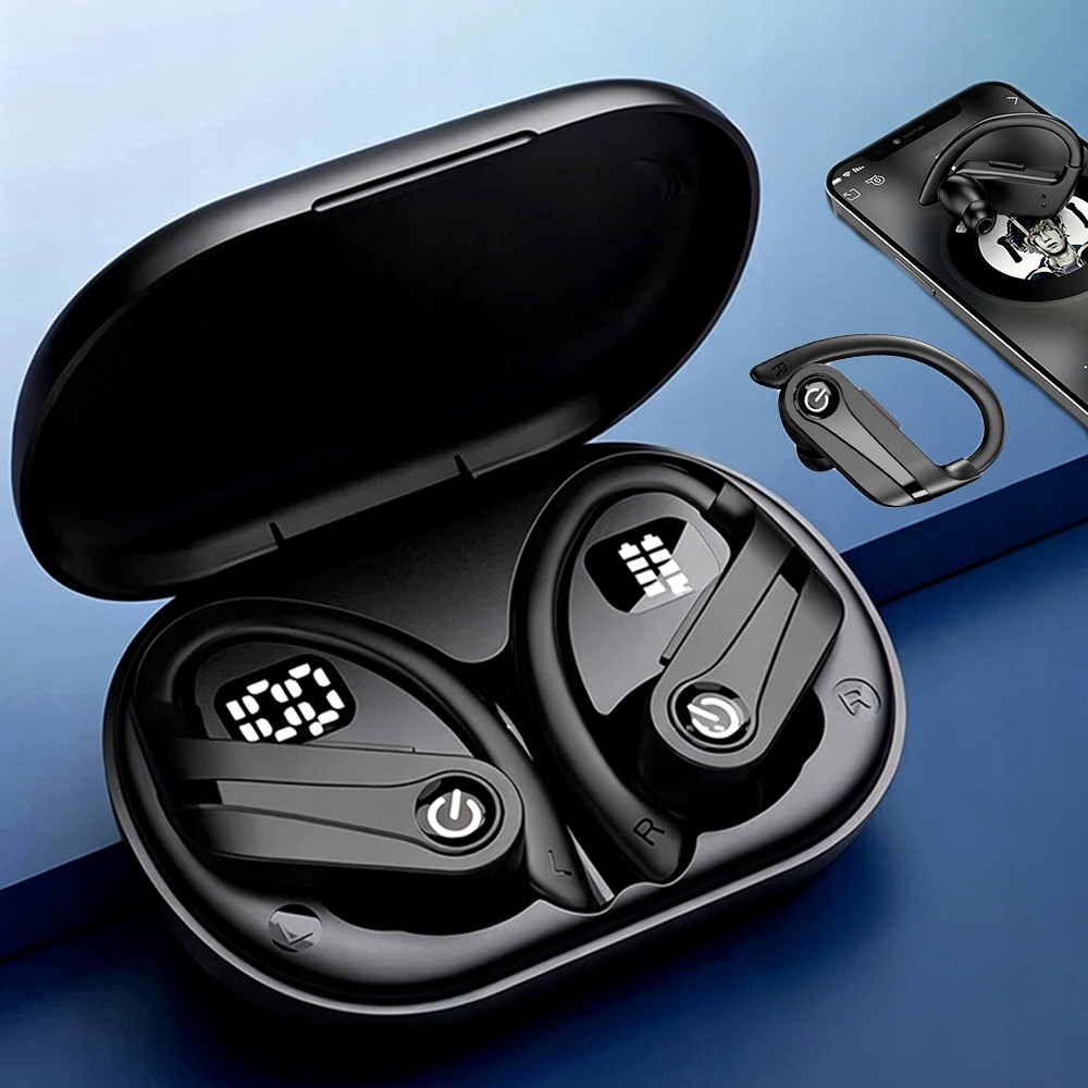 Słuchawki Bezprzewodowe Bluetooth Dokanałowe Usb Sportowe Tws