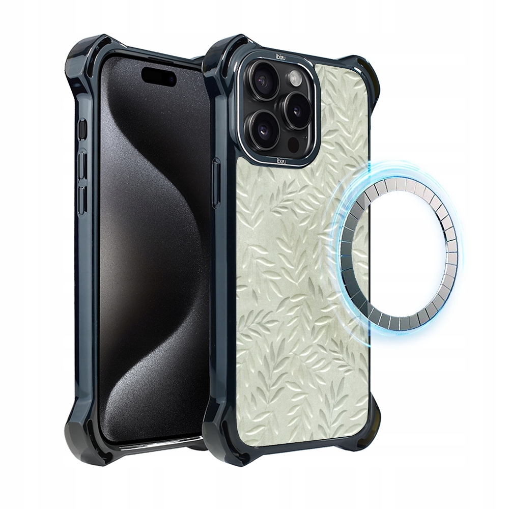 Pouzdro pro iPhone 15 Pro Ibizu DropGuard Ultra s MagSafe, olivová stopa