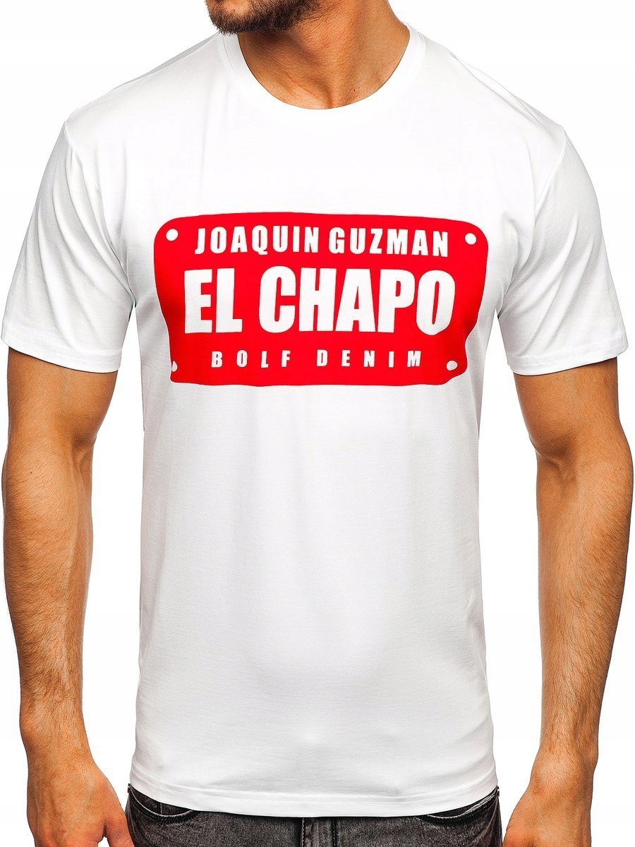 

T-shirt Męski Z Nadrukiem Biały 192364 Rozmiar_xl