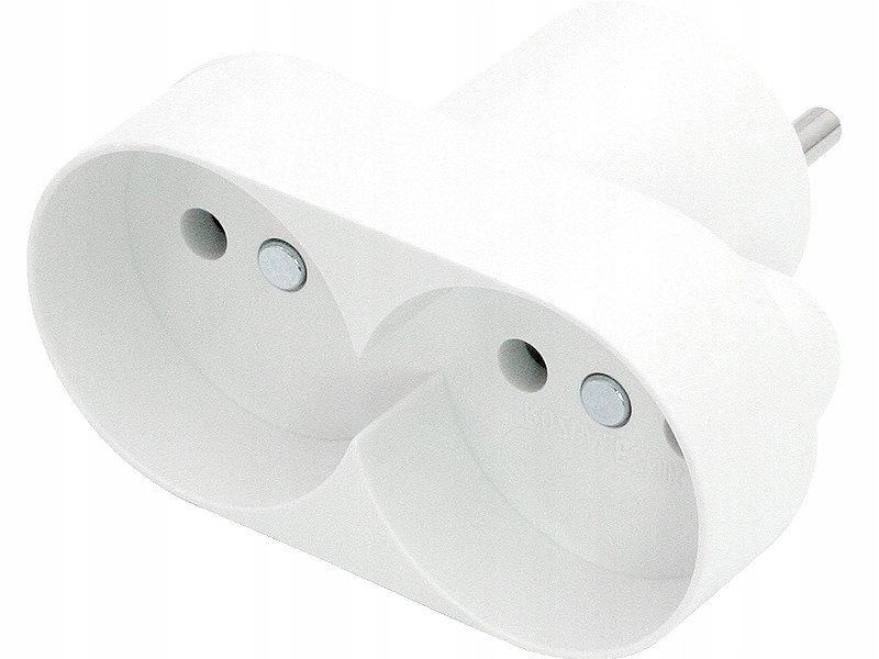 

Rozgałęźnik rozdzielacz podwójny 2 gniazda owalny