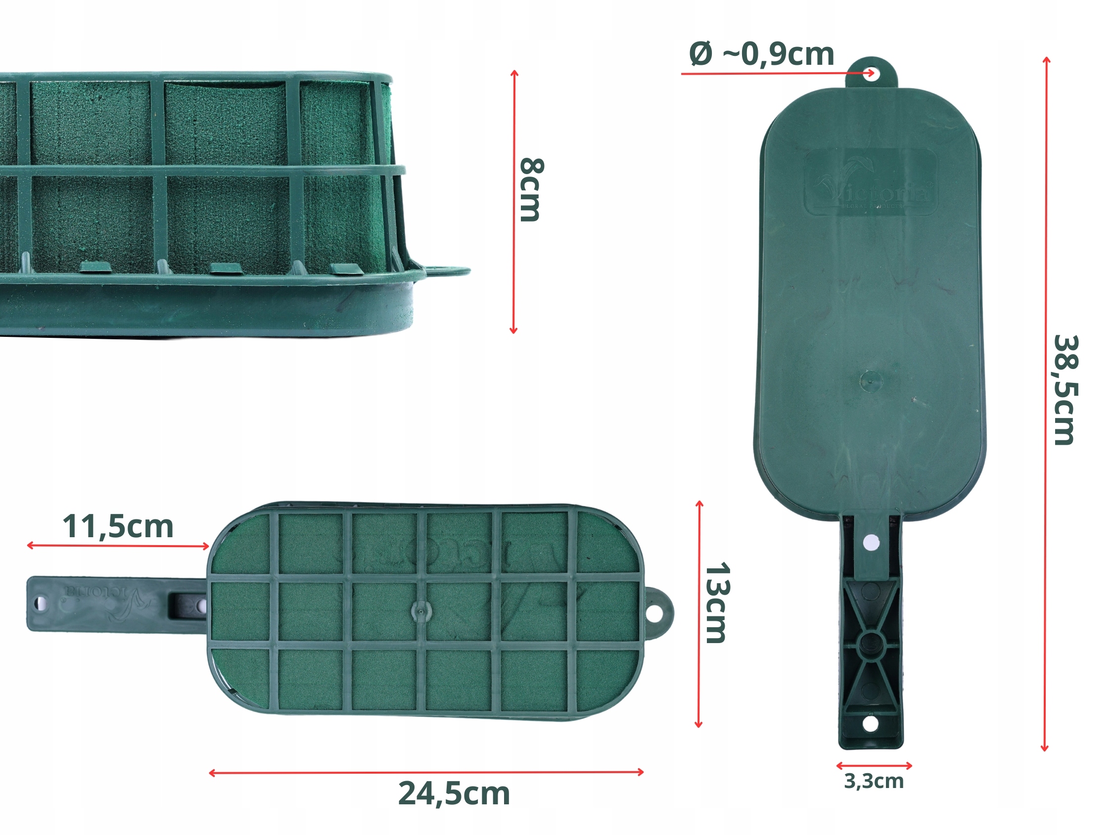 FLORET OWALNY DUŻY MOKRY GĄBKA FLORYSTYCZNA KWIATY Marka Victoria
