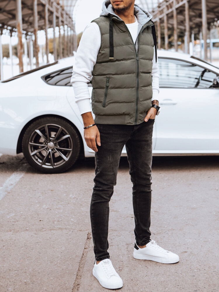 PIKOWANA KAMIZELKA MĘSKA Z KAPTUREM tx4573 - M Marka Dstreet