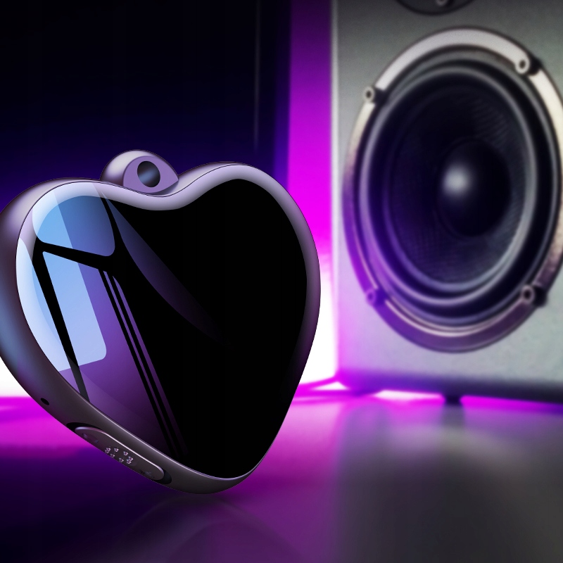 Mini Dyktafon Szpiegowski 8GB Mały Detekcja Wisiorek Brelok Zawieszka HQ Kolor czarny