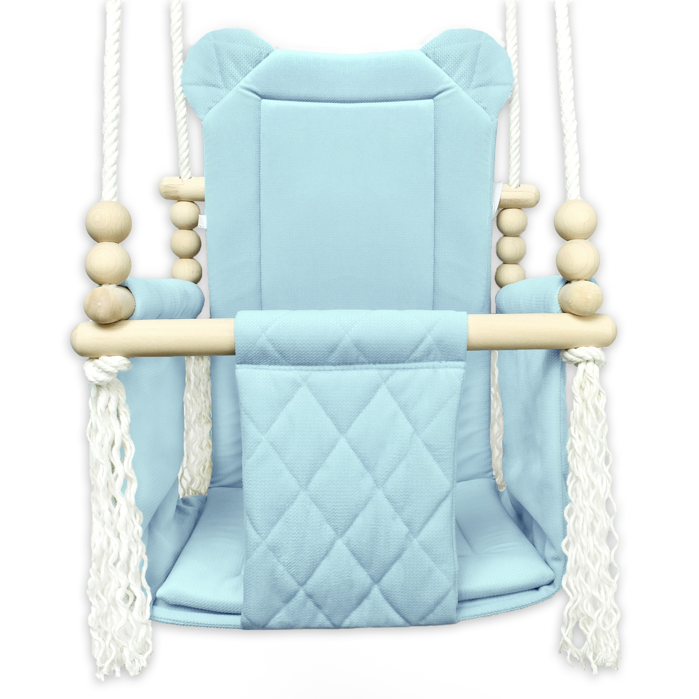 KiziaMizia HUŚTAWKA DLA DZIECI DOM OGRÓD VELVET CE Kolor Odcienie szarości i srebra