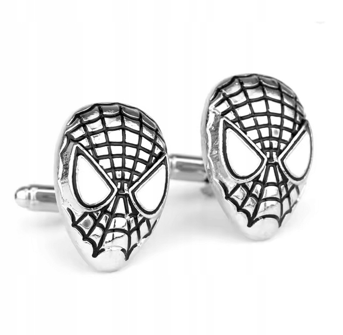 Spinki do mankietów koszuli SPIDERMAN CZŁOWIEK PAJĄK MASKA
