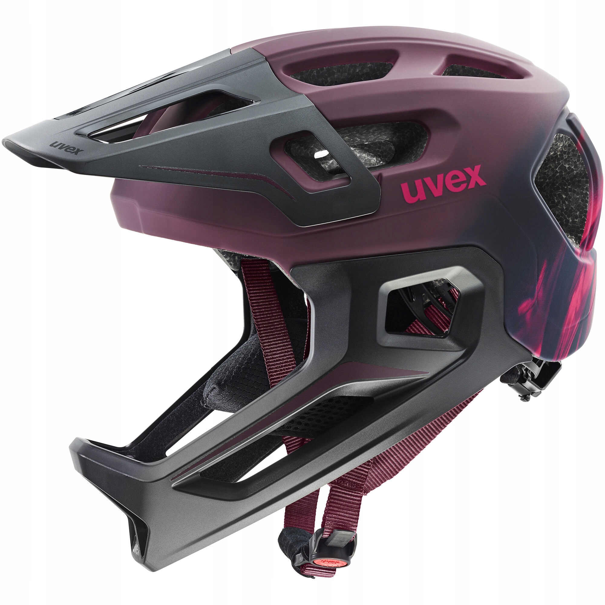 Kask Rowerowy Dziecięcy Uvex React jr. Fullface 52-56 cm Odpinana Szczęka