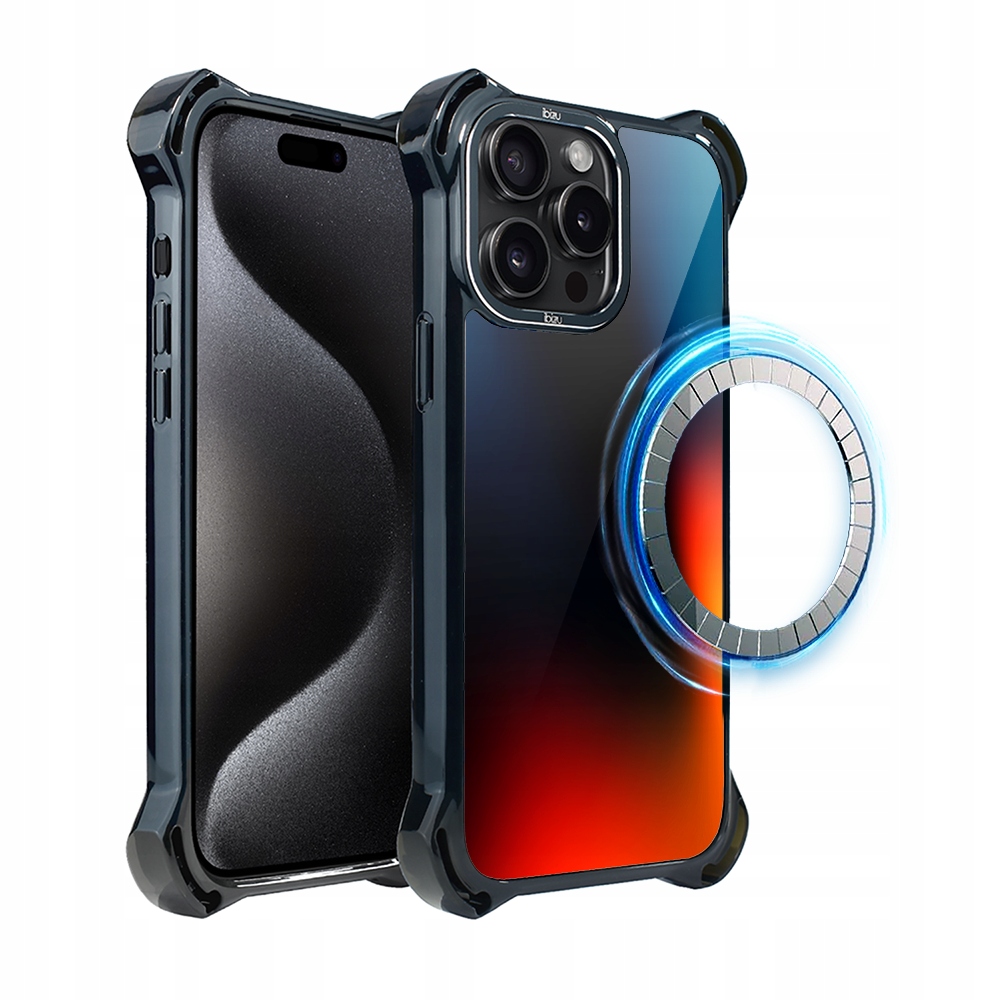 Pouzdro pro iPhone 15 Pro Ibizu DropGuard Ultra s MagSafe, Midnight Blue
