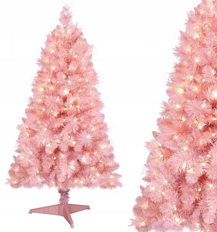 Umělý vánoční stromeček Růžová Jedle 220 cm, vysoký, hustý vánoční stromek stojan