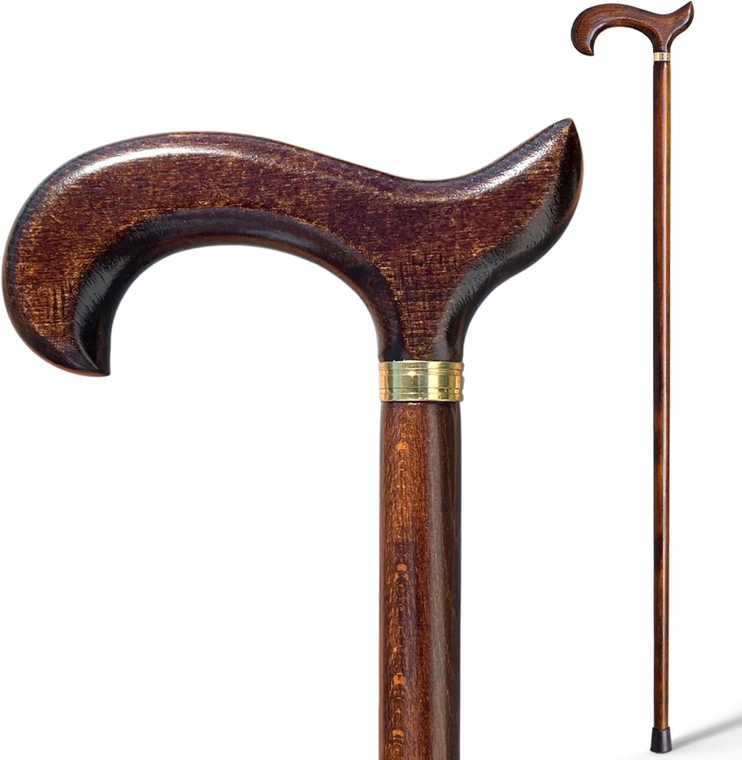 Laska Drewniana Ortopedyczna Podpora Do Chodzenia Dla Seniora Wysoka