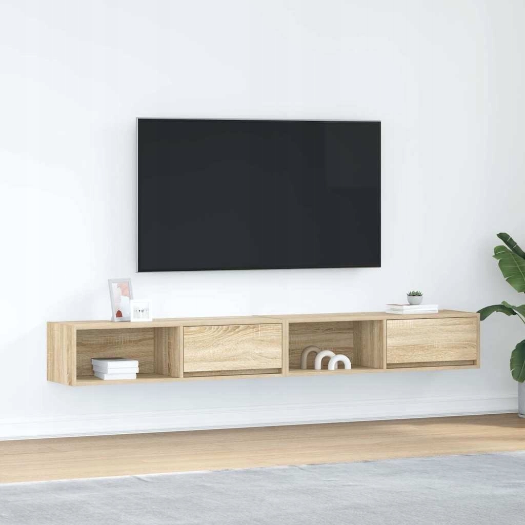 Rtv skříňky 2 ks Dub Sonoma 100x31x25,5 cm Lepené dřevo