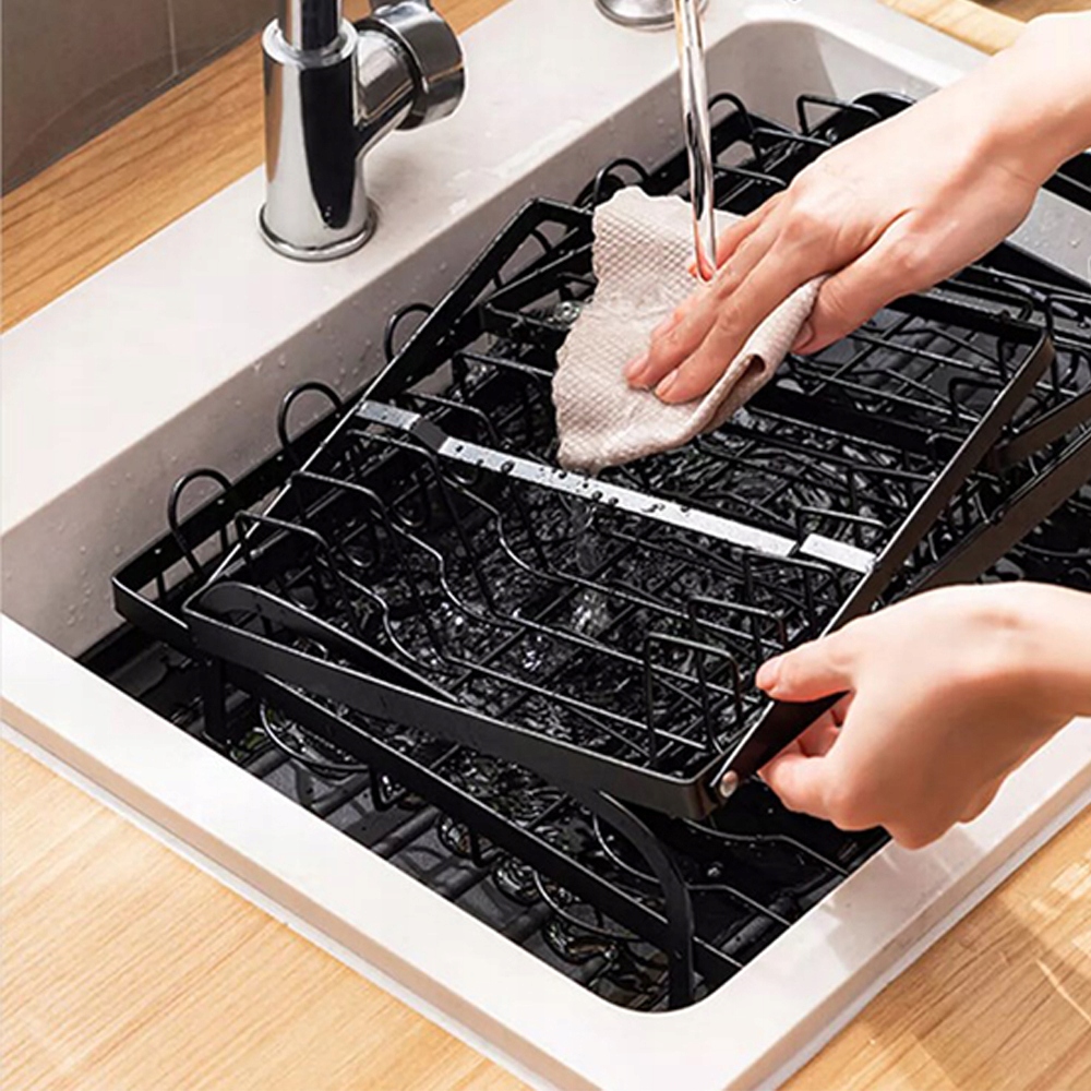 SUSZARKA DO NACZYŃ OCIEKACZ Z ODPŁYWEM DWU POZIOMOWA Długość 31 cm