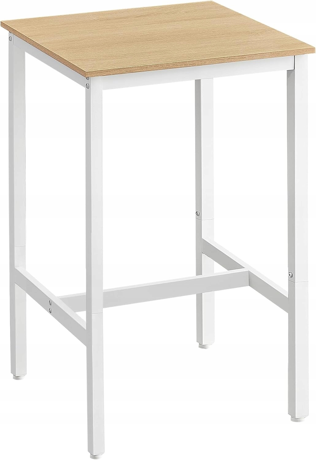 Kuchynský barový stôl vysoký s oceľovým roštom 60x60 cm
