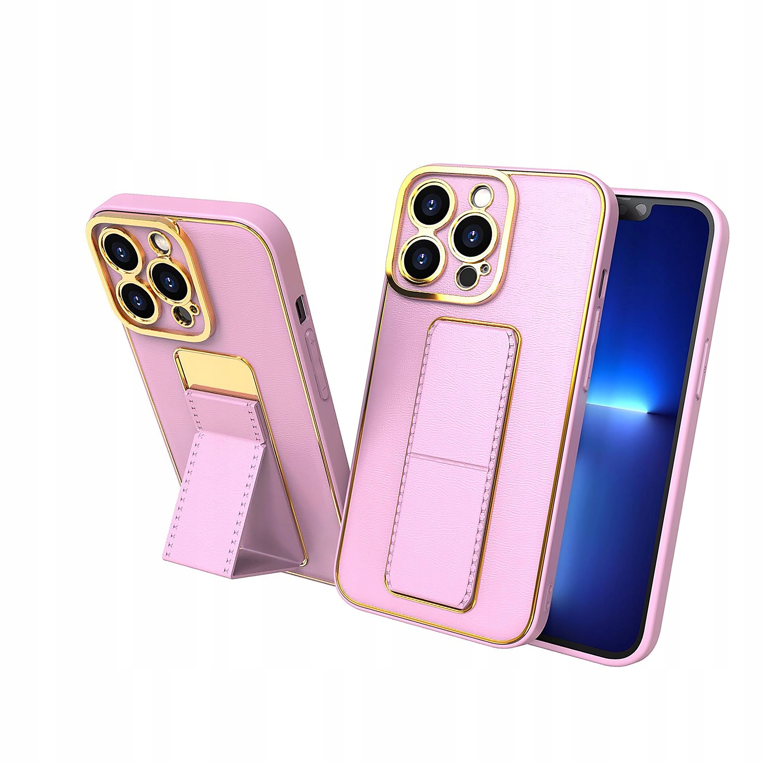 New Kickstand Case etui do iPhone 13 Pro Max z podstawką różowy